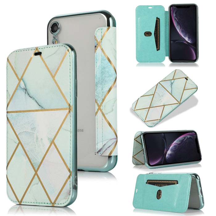 Estuche de cuero con tapa horizontal de PU + TPU chapado en bronce con soporte y ranura para tarjeta