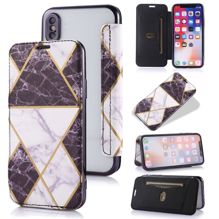 Estuche de cuero con tapa horizontal de PU + TPU chapado en bronce con soporte y ranura para tarjeta