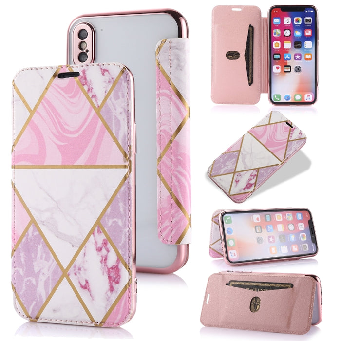 Estuche de cuero con tapa horizontal de PU + TPU chapado en bronce con soporte y ranura para tarjeta
