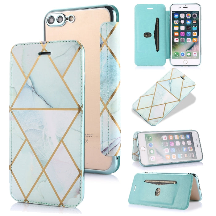 Estuche de cuero con tapa horizontal de PU + TPU chapado en bronce con soporte y ranura para tarjeta