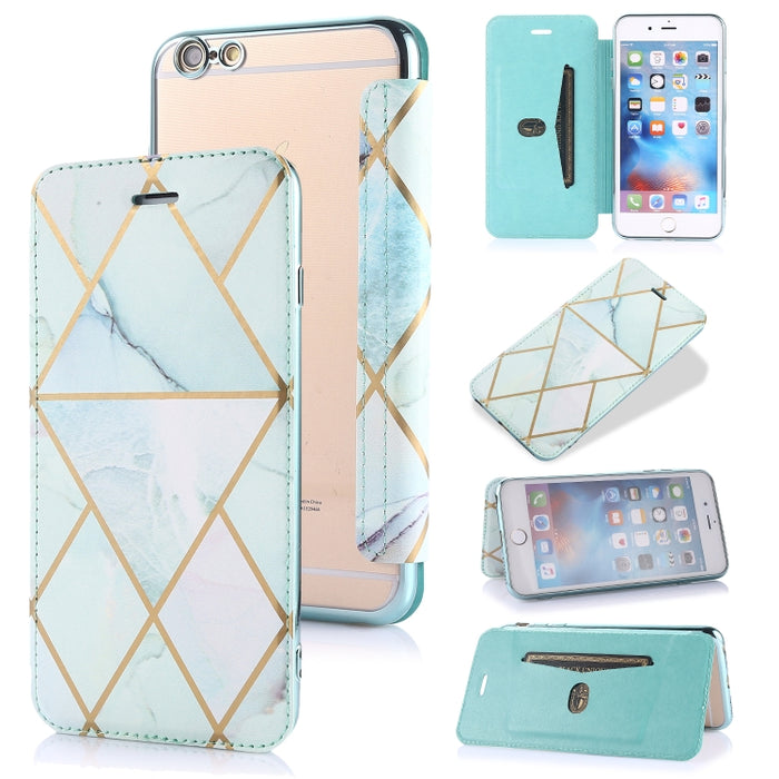 Estuche de cuero con tapa horizontal de PU + TPU chapado en bronce con soporte y ranura para tarjeta