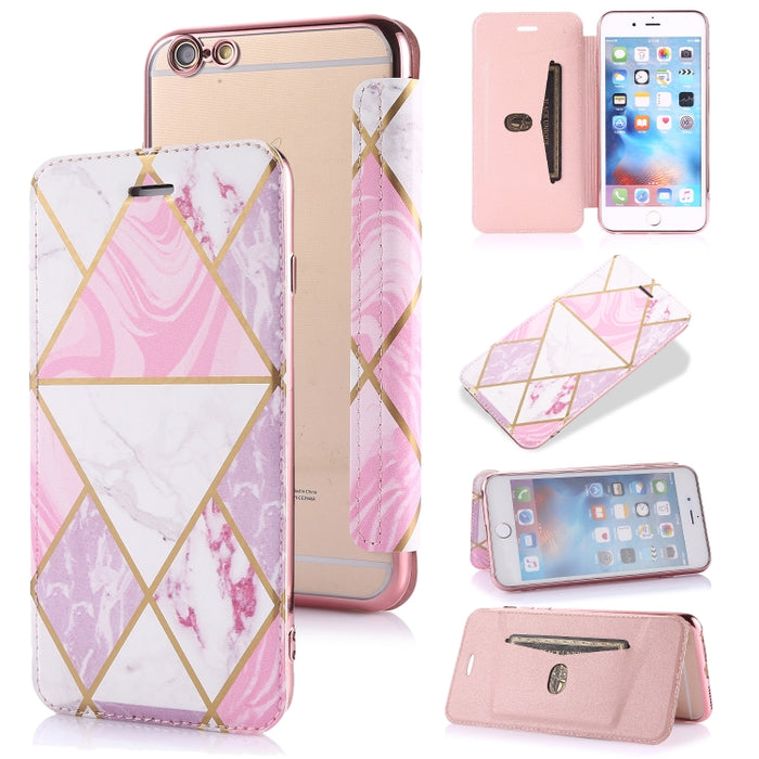 Estuche de cuero con tapa horizontal de PU + TPU chapado en bronce con soporte y ranura para tarjeta