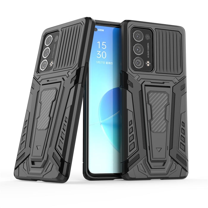 War Chariot Series Armor Todo incluido a prueba de golpes PC + TPU Funda protectora con soporte invisible, For OPPO Reno6 Pro+ 5G, For Xiaomi Redmi K40 Gaming, For Samsung Galaxy F52 5G