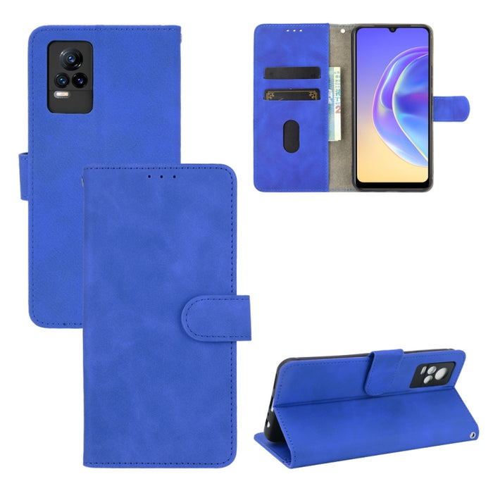Funda de piel sintética con textura de piel de becerro con tapa horizontal y hebilla magnética con soporte, ranuras para tarjetas y cartera, For Vivo V21e 5G, For Xiaomi Mi 11 Lite