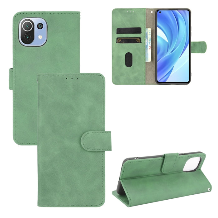 Funda de piel sintética con textura de piel de becerro con tapa horizontal y hebilla magnética con soporte, ranuras para tarjetas y cartera, For Vivo V21e 5G, For Xiaomi Mi 11 Lite