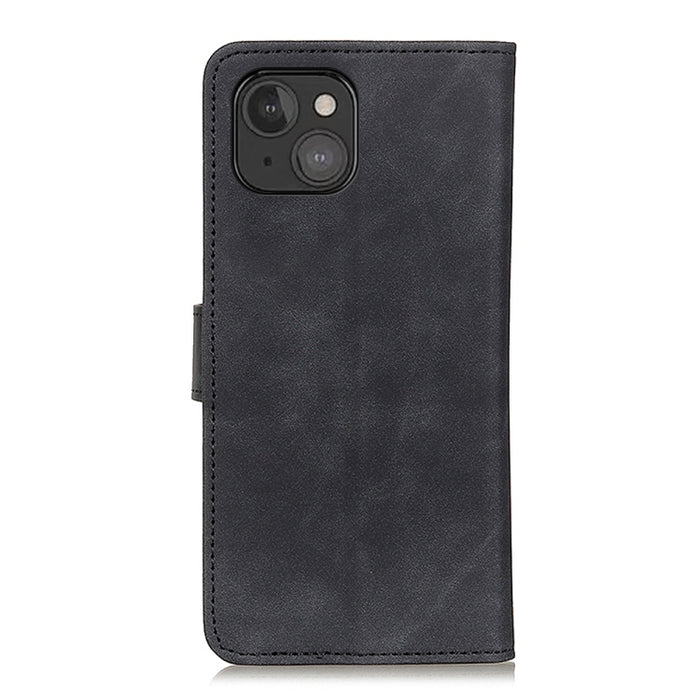 KHAZNEH Retro Texture PU + TPU Estuche de cuero con tapa horizontal con soporte y ranuras para tarjetas y billetera