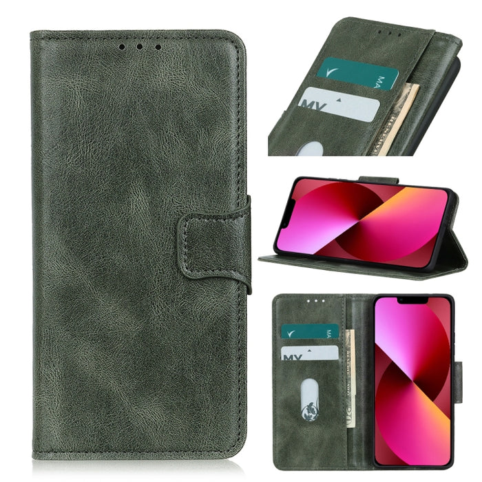 Mirren Crazy Horse Texture Funda de cuero con tapa horizontal con soporte y ranuras para tarjetas y billetera