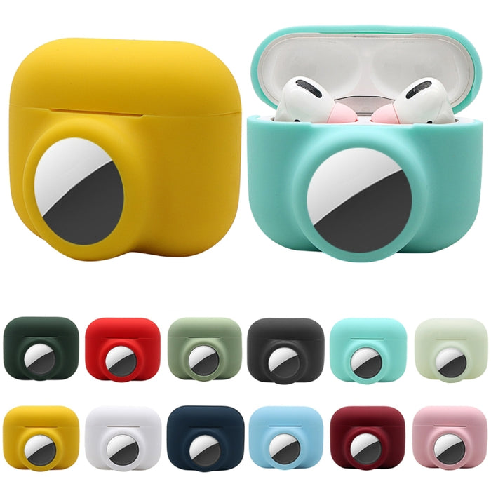 Funda protectora de silicona de cobertura total a prueba de golpes 2 en 1, For AirPods Pro / AirTag