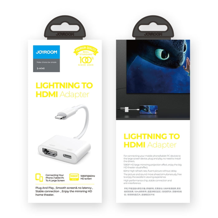 Adaptador convertidor JOYROOM S-H141 1080P de 8 pines a HDMI