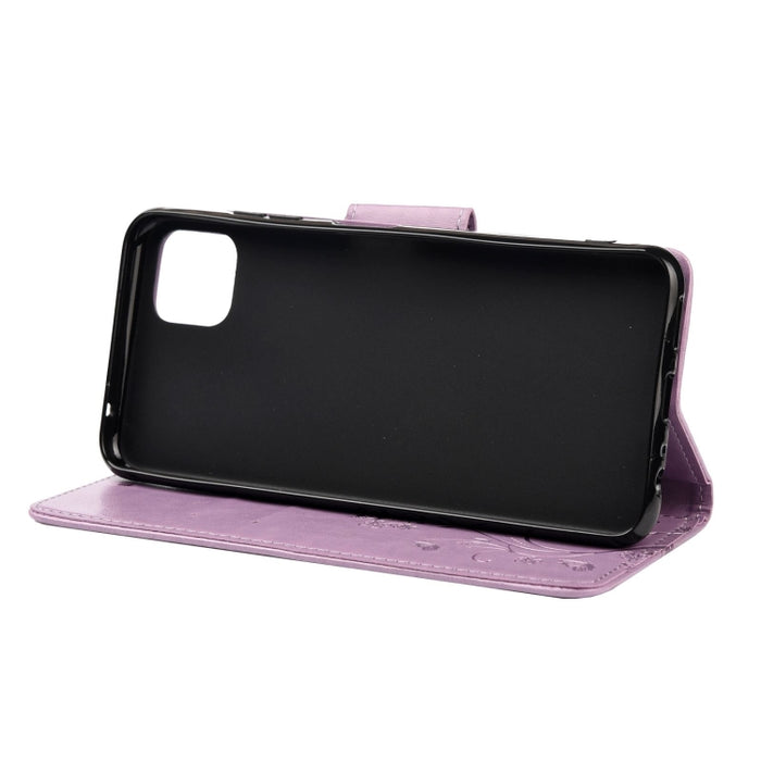 Estuche de cuero con tapa horizontal con patrón de flores de mariposa con soporte y ranuras para tarjetas y billetera, For Samsung Galaxy A22 5G, For Sony Xperia 10 III, For Xiaomi Mi 11