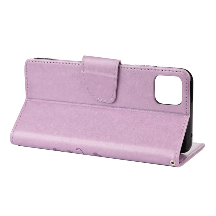 Estuche de cuero con tapa horizontal con patrón de flores de mariposa con soporte y ranuras para tarjetas y billetera, For Samsung Galaxy A22 5G, For Sony Xperia 10 III, For Xiaomi Mi 11