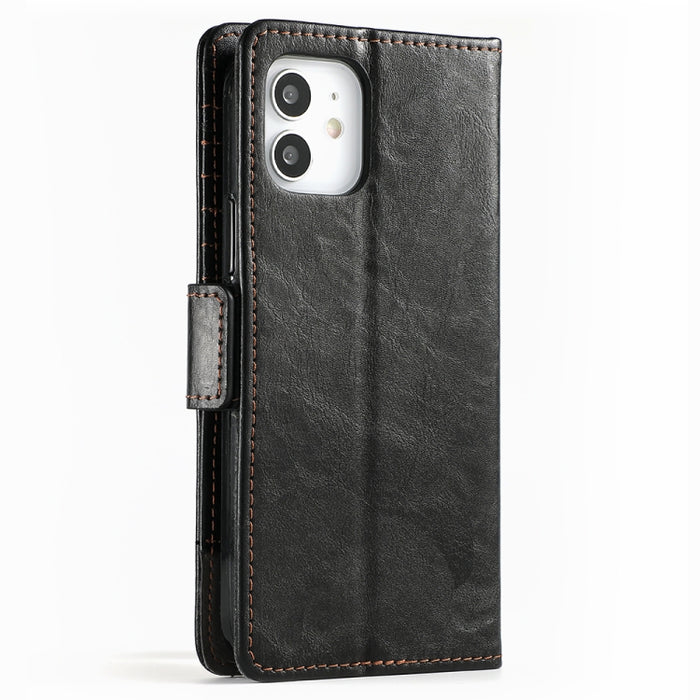 CaseNeo Business Splicing Dual Magnetic Buckle Funda de cuero de PU con tapa horizontal con soporte y ranuras para tarjetas y billetera, For iPhone 12 / 12 Pro, For iPhone 12 Pro Max, For iPhone 11 Pro, For iPhone 11, For iPhone 11 Pro Max