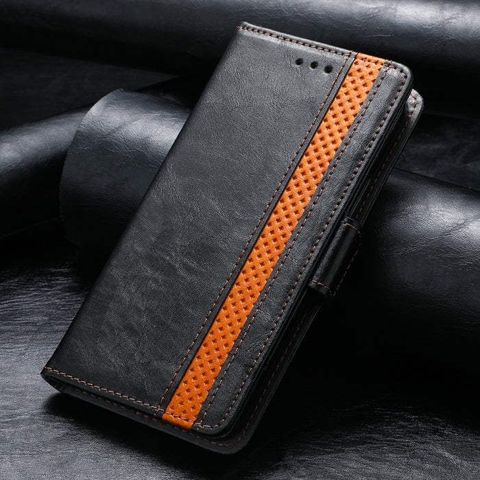 CaseNeo Business Splicing Dual Magnetic Buckle Funda de cuero de PU con tapa horizontal con soporte y ranuras para tarjetas y billetera, For iPhone 12 / 12 Pro, For iPhone 12 Pro Max, For iPhone 11 Pro, For iPhone 11, For iPhone 11 Pro Max