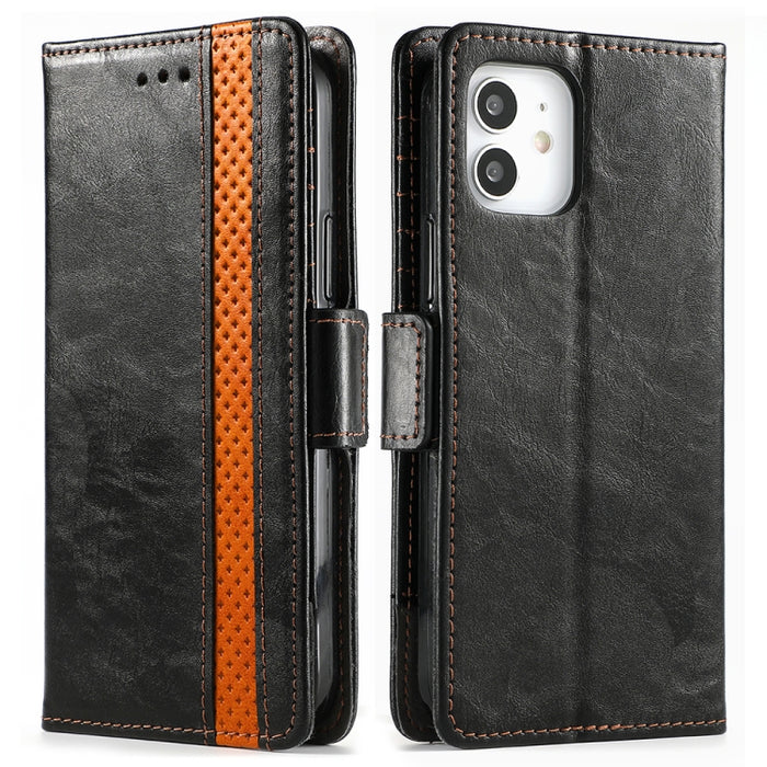CaseNeo Business Splicing Dual Magnetic Buckle Funda de cuero de PU con tapa horizontal con soporte y ranuras para tarjetas y billetera, For iPhone 12 / 12 Pro, For iPhone 12 Pro Max, For iPhone 11 Pro, For iPhone 11, For iPhone 11 Pro Max