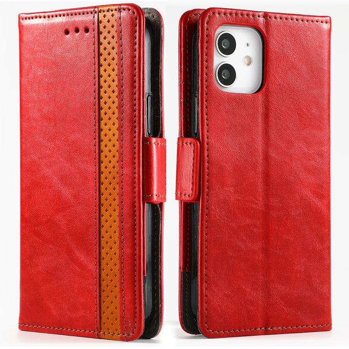 CaseNeo Business Splicing Dual Magnetic Buckle Funda de cuero de PU con tapa horizontal con soporte y ranuras para tarjetas y billetera, For iPhone 12 / 12 Pro, For iPhone 12 Pro Max, For iPhone 11 Pro, For iPhone 11, For iPhone 11 Pro Max