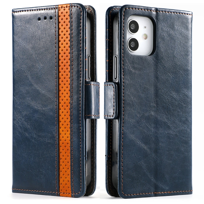 CaseNeo Business Splicing Dual Magnetic Buckle Funda de cuero de PU con tapa horizontal con soporte y ranuras para tarjetas y billetera, For iPhone 12 / 12 Pro, For iPhone 12 Pro Max, For iPhone 11 Pro, For iPhone 11, For iPhone 11 Pro Max