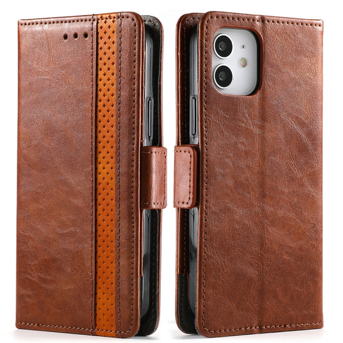 CaseNeo Business Splicing Dual Magnetic Buckle Funda de cuero de PU con tapa horizontal con soporte y ranuras para tarjetas y billetera, For iPhone 12 / 12 Pro, For iPhone 12 Pro Max, For iPhone 11 Pro, For iPhone 11, For iPhone 11 Pro Max