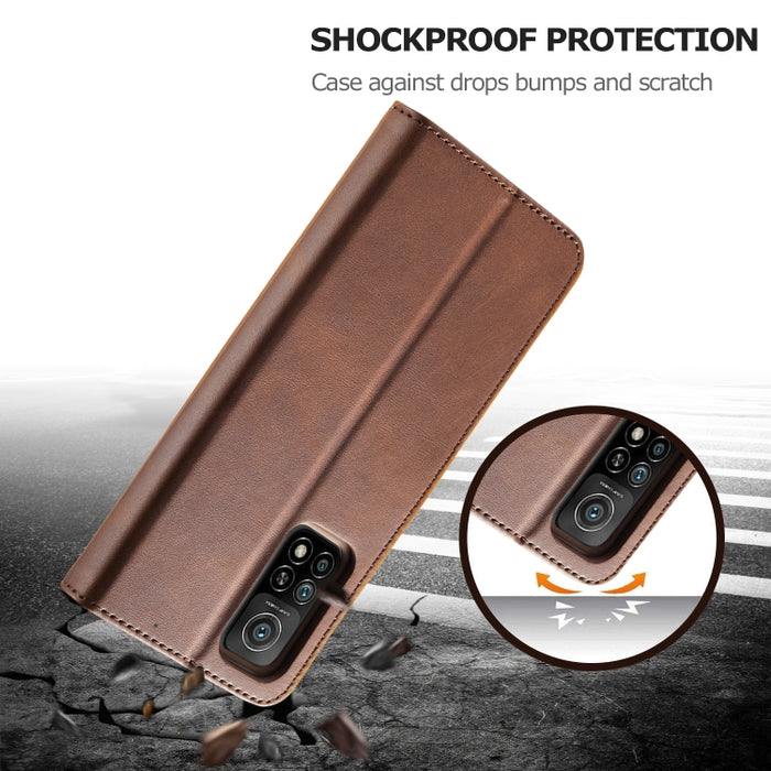 LC.IMEEKE Estuche de cuero con tapa horizontal con textura de becerro con soporte y ranuras para tarjetas y billetera, For Xiaomi Redmi Note 10 5G / Poco M3 Pro, For Samsung Galaxy A03s 164mm, For Samsung Galaxy A22 4G