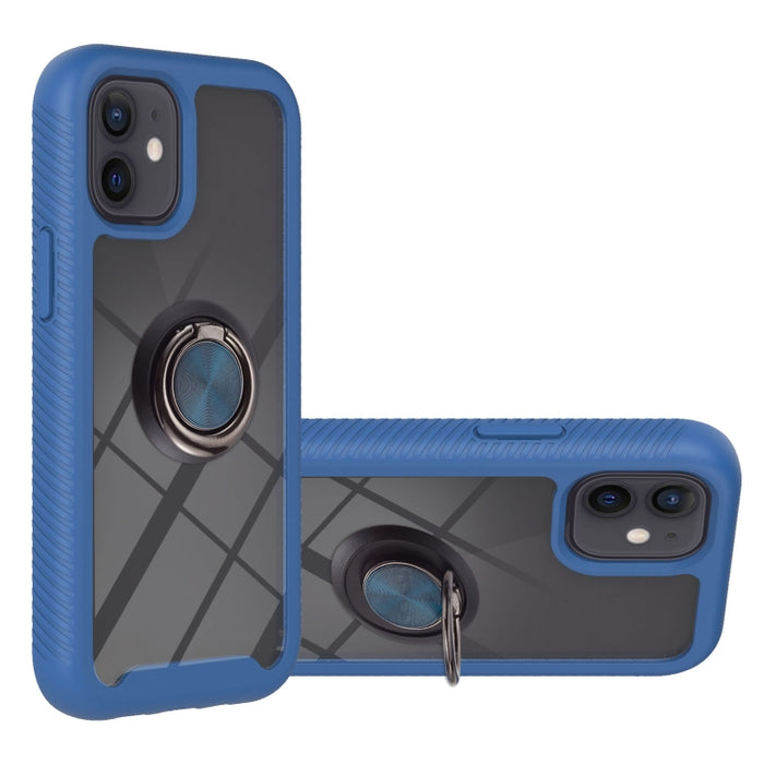Starry Sky Solid Color Series Funda protectora de PC + TPU a prueba de golpes con soporte para anillo y función magnética