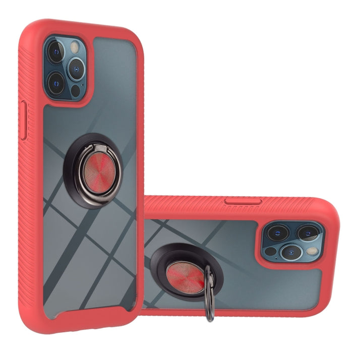 Starry Sky Solid Color Series Funda protectora de PC + TPU a prueba de golpes con soporte para anillo y función magnética