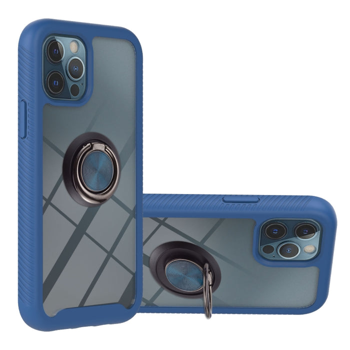 Starry Sky Solid Color Series Funda protectora de PC + TPU a prueba de golpes con soporte para anillo y función magnética