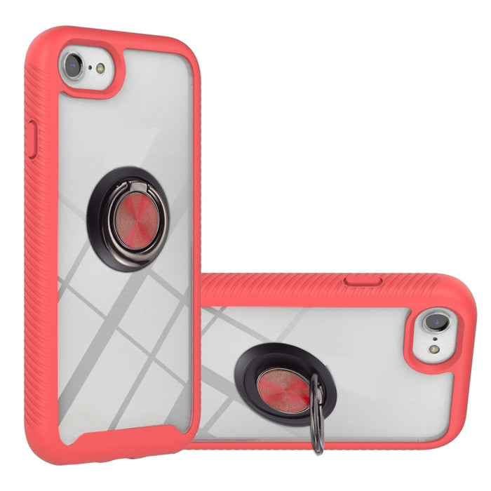 Starry Sky Solid Color Series Funda protectora de PC + TPU a prueba de golpes con soporte para anillo y función magnética