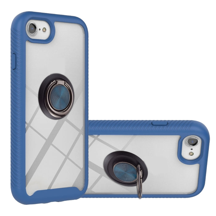 Starry Sky Solid Color Series Funda protectora de PC + TPU a prueba de golpes con soporte para anillo y función magnética