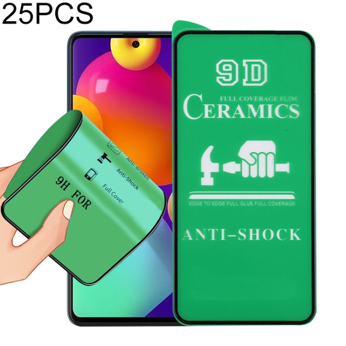 Película de cerámica con pegamento completo de pantalla completa 25 PCS 9D, For Xiaomi Mi 10T Lite 5G (25 PCS), For Xiaomi Mi 10T Pro 5G (25 PCS), For LG K22 (25 PCS), For LG K40 (25 PCS), For Samsung Galaxy M62 (25 PCS)                                ...
