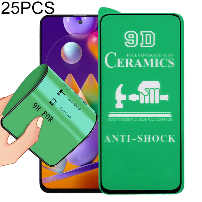 Película de cerámica con pegamento completo de pantalla completa 25 PCS 9D, For Xiaomi Mi 10T Lite 5G (25 PCS), For Xiaomi Mi 10T Pro 5G (25 PCS), For LG K22 (25 PCS), For LG K40 (25 PCS), For Samsung Galaxy M62 (25 PCS)                                ...