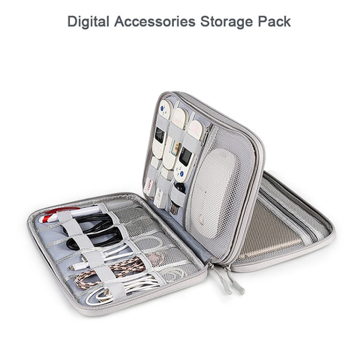 SM01S Bolsa de almacenamiento de accesorios digitales multifuncionales de doble capa