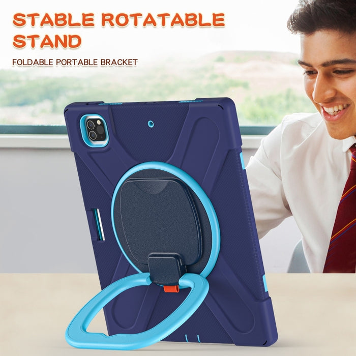 Funda protectora de silicona + PC con soporte y correa para el hombro, For iPad Pro 12.9 2022 / 2021, For Amazon Kindle Fire HD 10 2021
