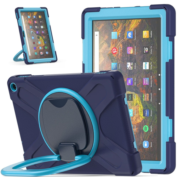 Funda protectora de silicona + PC con soporte y correa para el hombro, For iPad Pro 12.9 2022 / 2021, For Amazon Kindle Fire HD 10 2021