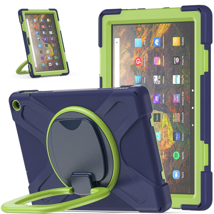 Funda protectora de silicona + PC con soporte y correa para el hombro, For iPad Pro 12.9 2022 / 2021, For Amazon Kindle Fire HD 10 2021