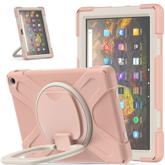 Funda protectora de silicona + PC con soporte y correa para el hombro, For iPad Pro 12.9 2022 / 2021, For Amazon Kindle Fire HD 10 2021