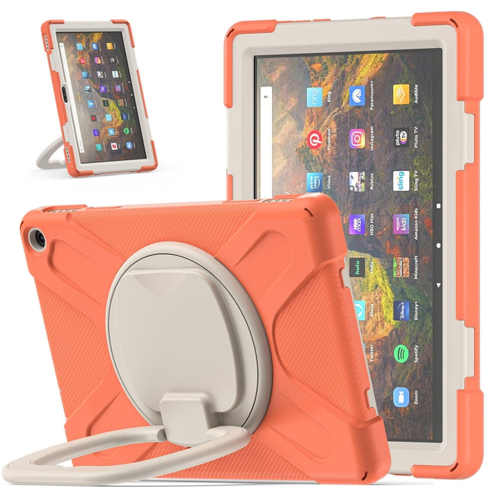 Funda protectora de silicona + PC con soporte y correa para el hombro, For iPad Pro 12.9 2022 / 2021, For Amazon Kindle Fire HD 10 2021