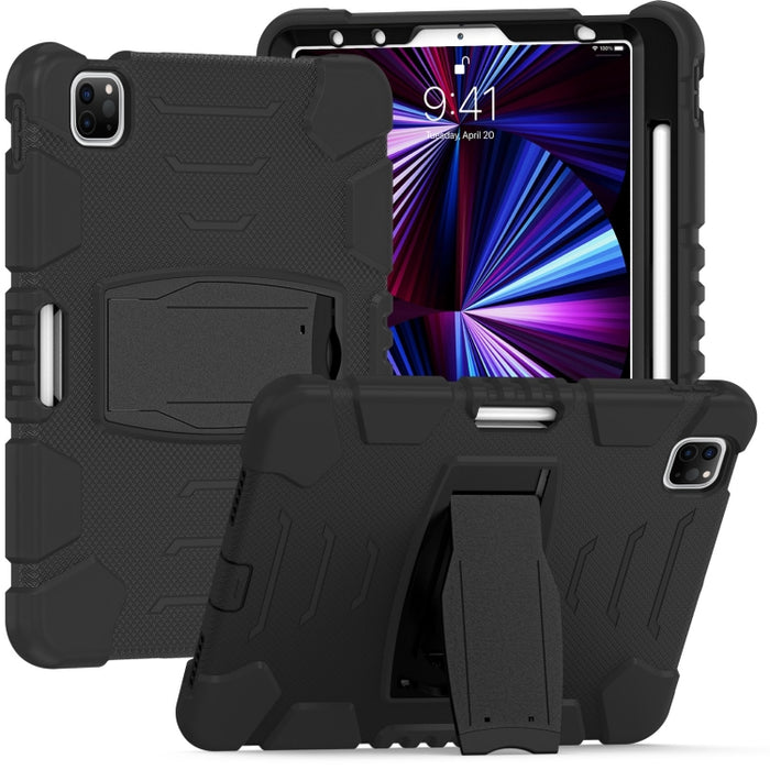 Marco de pantalla de protección de 3 capas + PC + Estuche combinado de silicona a prueba de golpes con soporte, For iPad Pro 11 2022 / 2021 / 2020 / 2018, For iPad Air 4 10.9 inch 2020