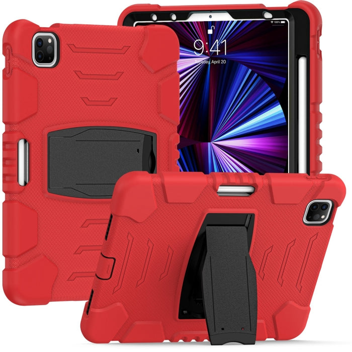 Marco de pantalla de protección de 3 capas + PC + Estuche combinado de silicona a prueba de golpes con soporte, For iPad Pro 11 2022 / 2021 / 2020 / 2018, For iPad Air 4 10.9 inch 2020