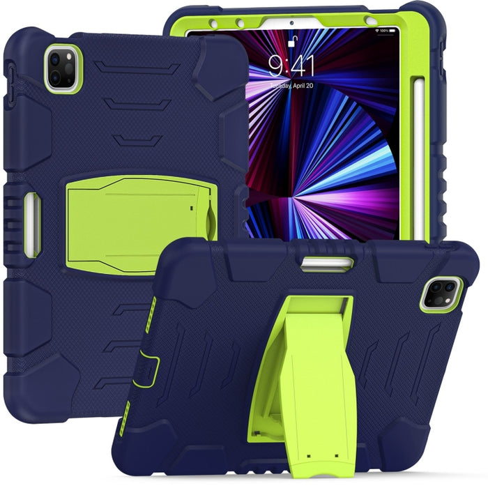Marco de pantalla de protección de 3 capas + PC + Estuche combinado de silicona a prueba de golpes con soporte, For iPad Pro 11 2022 / 2021 / 2020 / 2018, For iPad Air 4 10.9 inch 2020