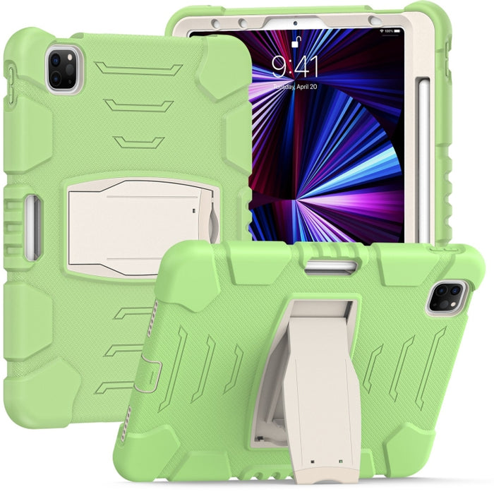 Marco de pantalla de protección de 3 capas + PC + Estuche combinado de silicona a prueba de golpes con soporte, For iPad Pro 11 2022 / 2021 / 2020 / 2018, For iPad Air 4 10.9 inch 2020