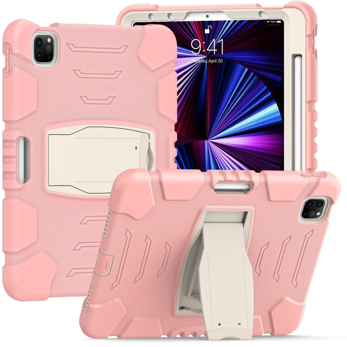Marco de pantalla de protección de 3 capas + PC + Estuche combinado de silicona a prueba de golpes con soporte, For iPad Pro 11 2022 / 2021 / 2020 / 2018, For iPad Air 4 10.9 inch 2020