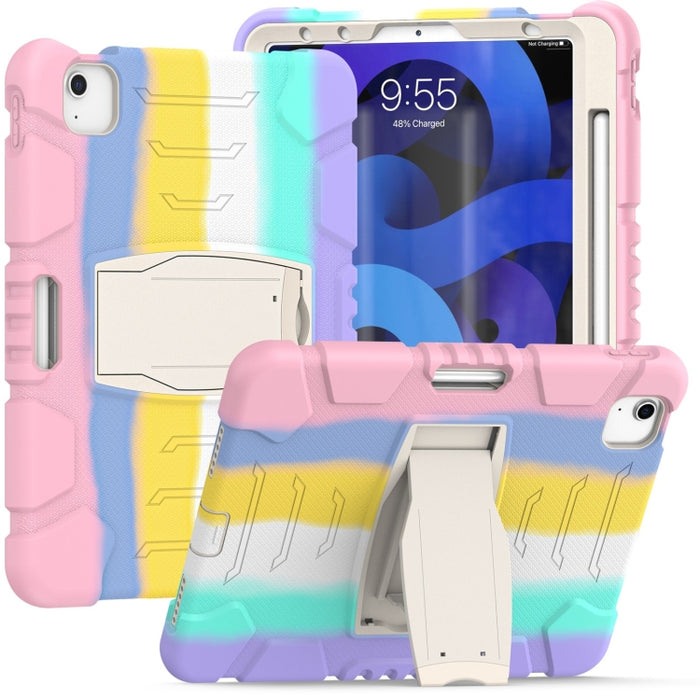 Marco de pantalla de protección de 3 capas + PC + Estuche combinado de silicona a prueba de golpes con soporte, For iPad Pro 11 2022 / 2021 / 2020 / 2018, For iPad Air 4 10.9 inch 2020