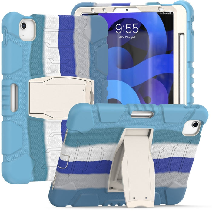 Marco de pantalla de protección de 3 capas + PC + Estuche combinado de silicona a prueba de golpes con soporte, For iPad Pro 11 2022 / 2021 / 2020 / 2018, For iPad Air 4 10.9 inch 2020