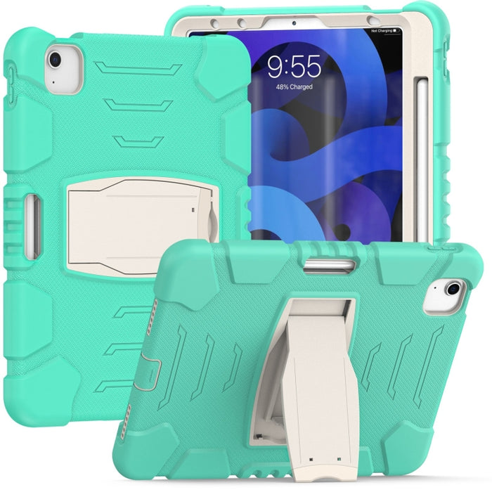 Marco de pantalla de protección de 3 capas + PC + Estuche combinado de silicona a prueba de golpes con soporte, For iPad Pro 11 2022 / 2021 / 2020 / 2018, For iPad Air 4 10.9 inch 2020