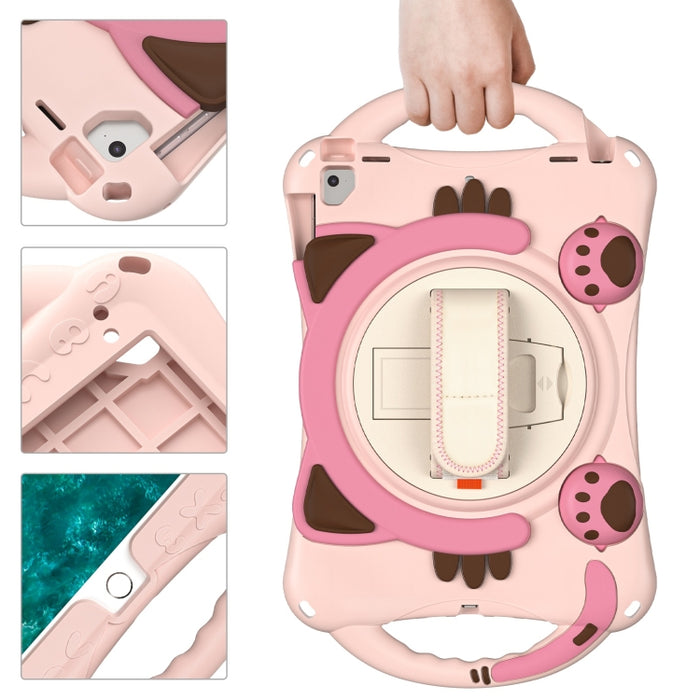 Cute Cat King Kids Estuche protector de EVA a prueba de golpes con soporte y correa para el hombro y manija, For iPad 9.7 2018 / 2017 / Air / Air 2 / Pro 9.7