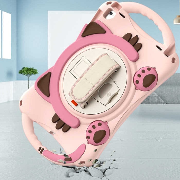 Cute Cat King Kids Estuche protector de EVA a prueba de golpes con soporte y correa para el hombro y manija, For iPad 9.7 2018 / 2017 / Air / Air 2 / Pro 9.7