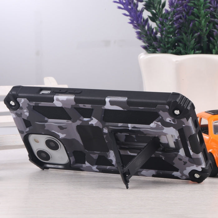 Camuflaje Armadura a prueba de golpes TPU + PC Estuche protector magnético con soporte