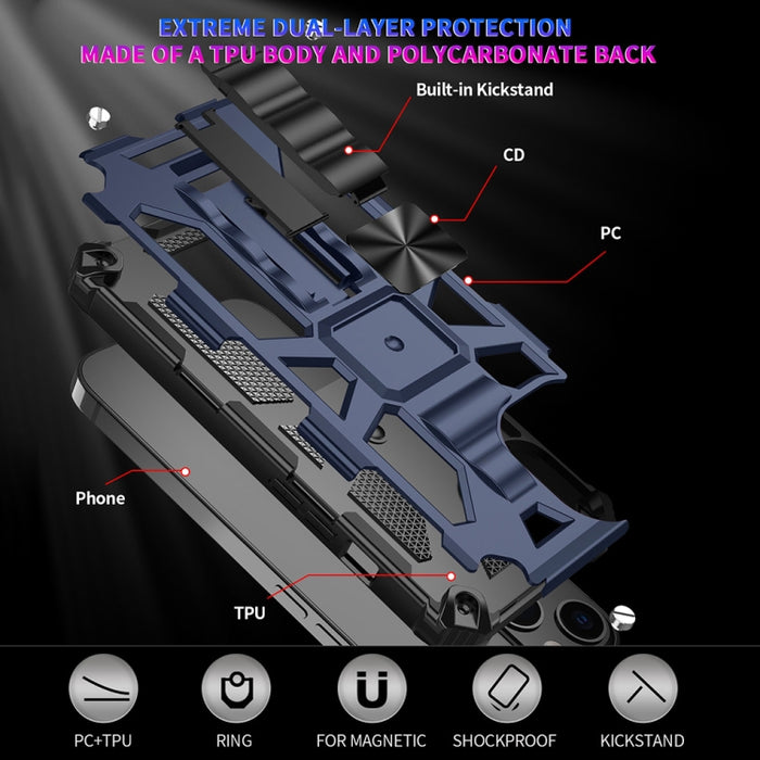 Estuche protector magnético Armor a prueba de golpes TPU + PC con soporte