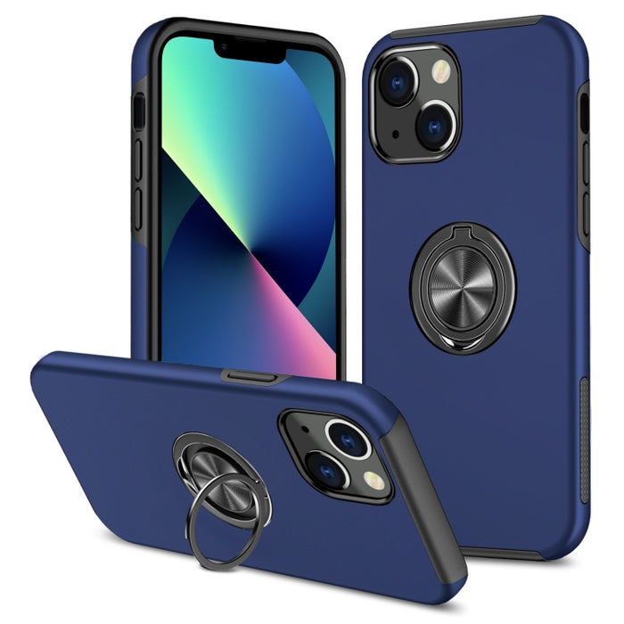 Funda protectora magnética a prueba de golpes PC + TPU con soporte de anillo invisible