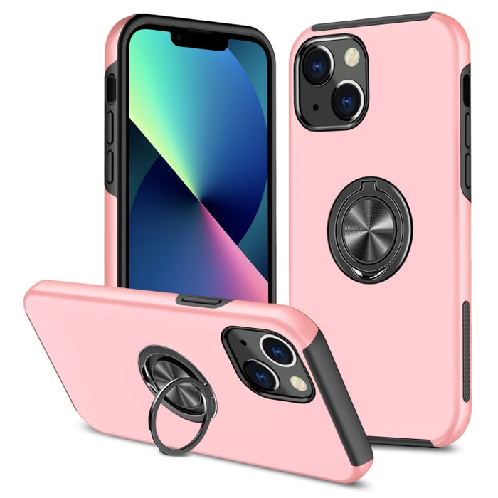 Funda protectora magnética a prueba de golpes PC + TPU con soporte de anillo invisible