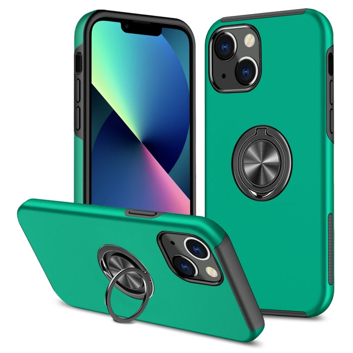 Funda protectora magnética a prueba de golpes PC + TPU con soporte de anillo invisible
